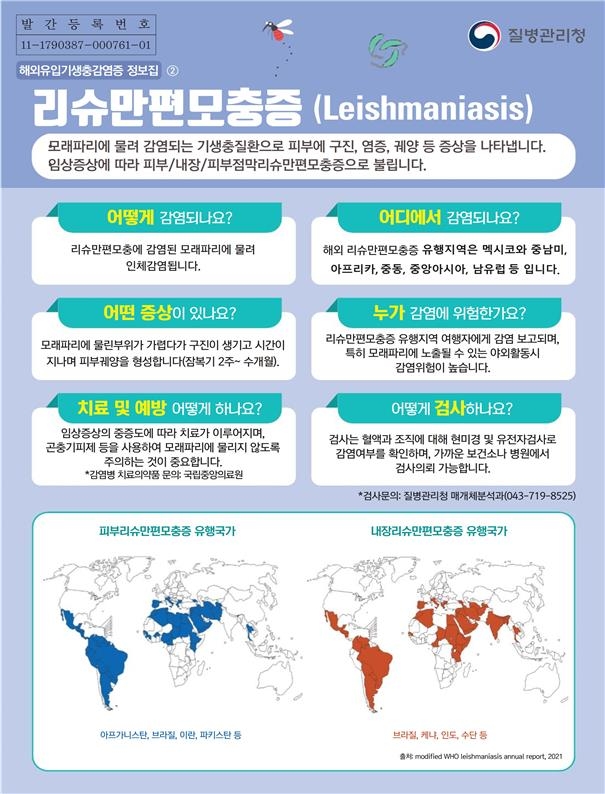 모래파리가 옮기는 '리슈만편모충증', 2년만에 해외유입 감염 - 2