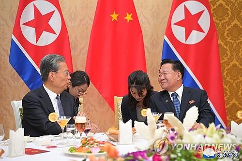 북한, 중국 당정 대표단 환영 연회