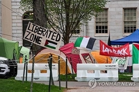 美하버드·MIT, 반전 텐트 농성 시위대에 최후통첩 '긴장 고조'