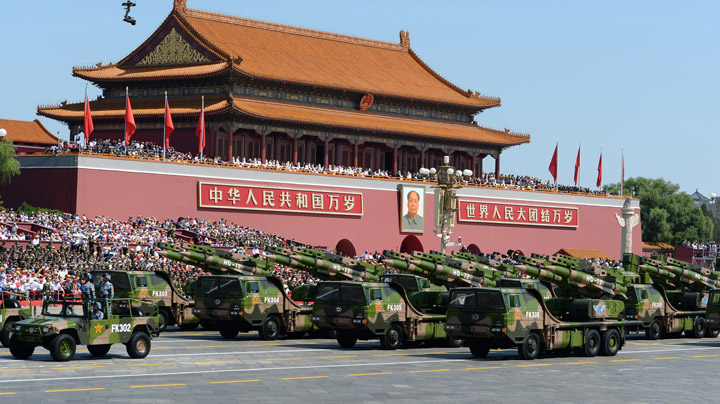 중국 사상 최대 규모 열병식 진행…'군사굴기'