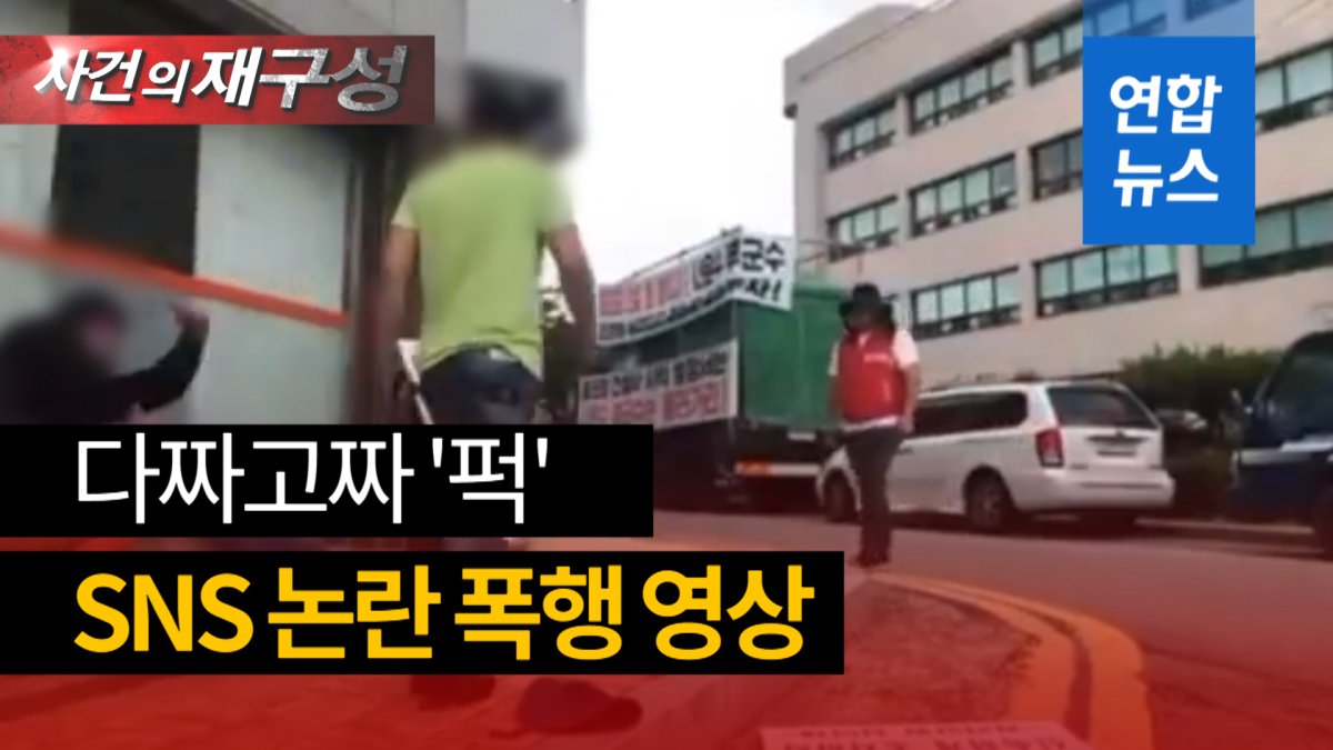 [영상] 다짜고짜 얼굴 '퍽'…무차별 폭행 동영상 SNS서 논란