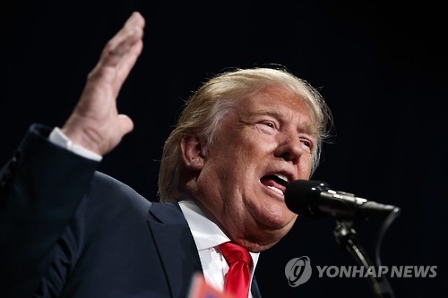 5일 美네바다주 리노 유세장의 도널드 트럼프