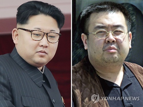 김정은(좌)과 김정남
