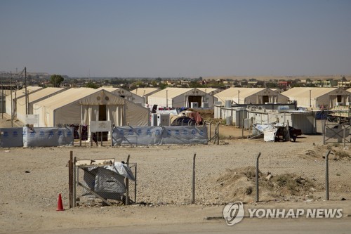 이라크에서 붙잡힌 IS 조직원의 가족이 머무는 캠프
