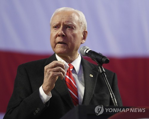 美유타주 공화당 전당대회 참석한 오린 해치 상원의원