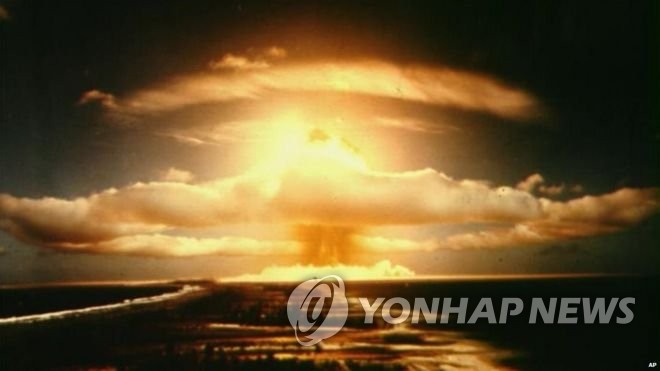 러시아의 수소폭탄 폭발실험 장면