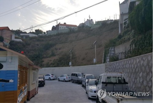 통영시 중앙동 급경사지