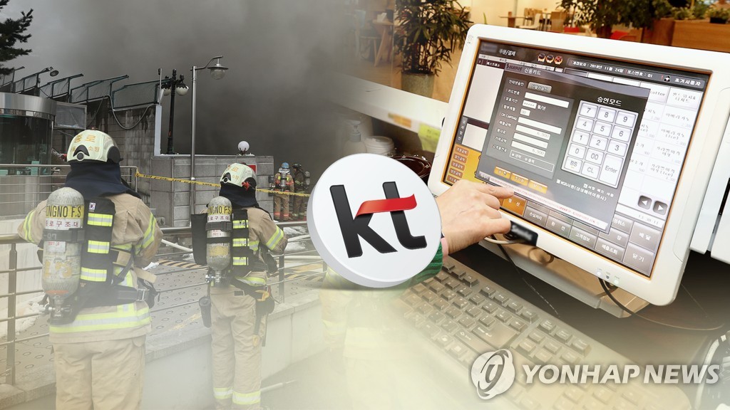 KT 통신구 화재로 신용카드 결제 먹통 (CG)