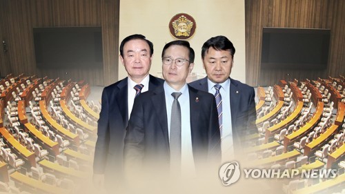 민주•바른미래•평화 원내대표 회동…패스트트랙 논의 (CG)