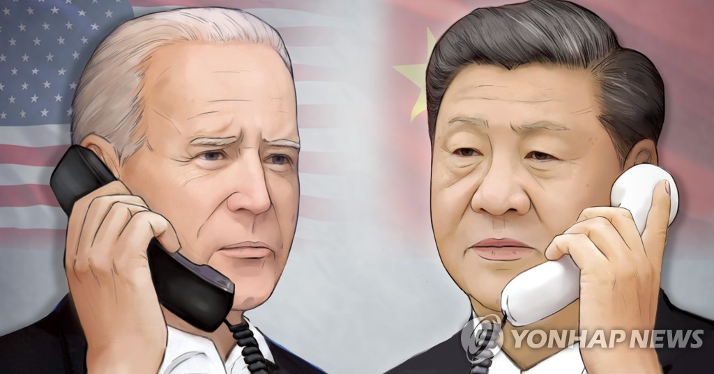 바이든 미국 대통령 - 시진핑 중국 국가주석 통화 (PG)