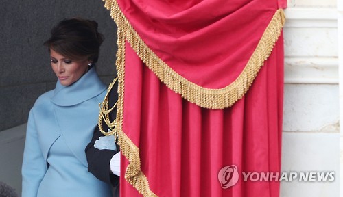 지난달 20일 트럼프 대통령 취임식 당시 멜라니아 여사