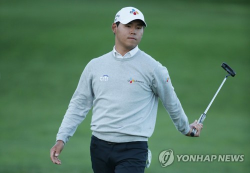 김시우의 최종 라운드 경기 모습