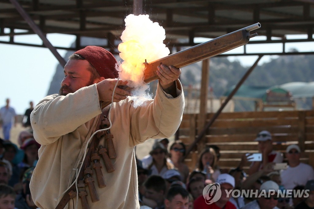 2019 Genoese Helmet international knight festival in Crimea, Russia