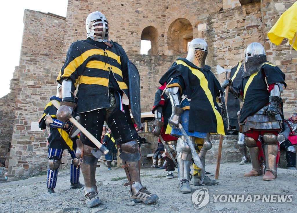 2019 Genoese Helmet international knight festival in Crimea, Russia