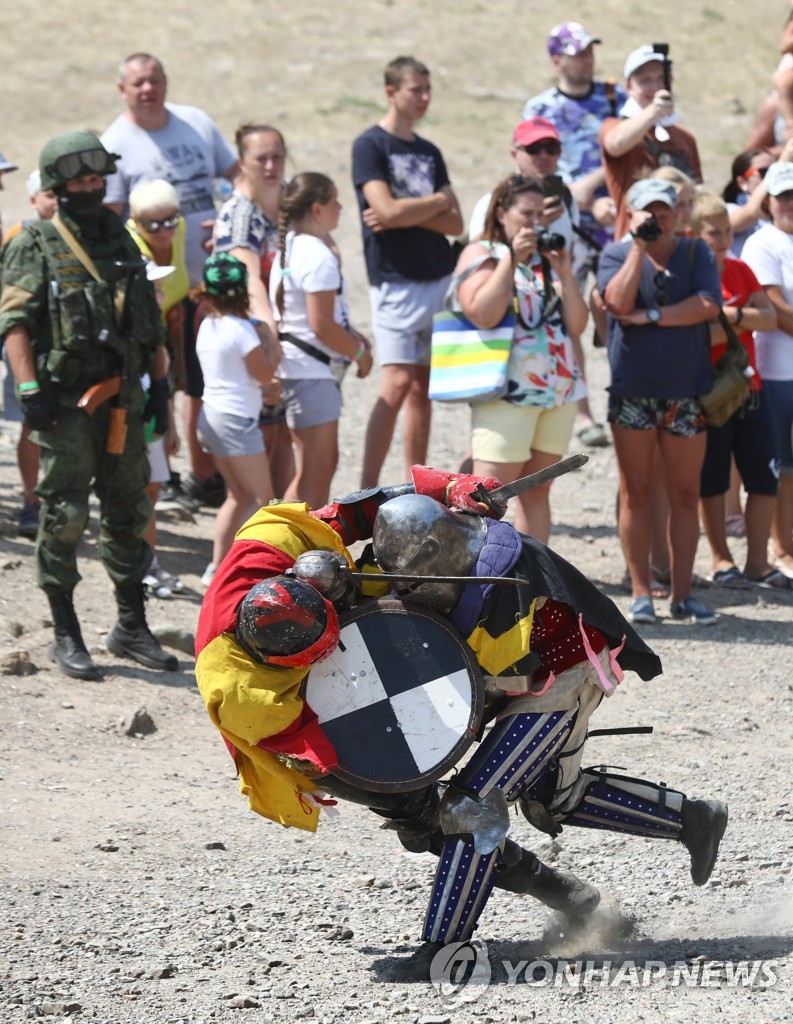 2019 Genoese Helmet international knight festival in Crimea, Russia