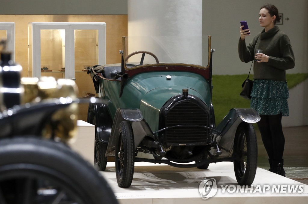 Exhibition of retro cars at Moscow's VDNKh exhibition center