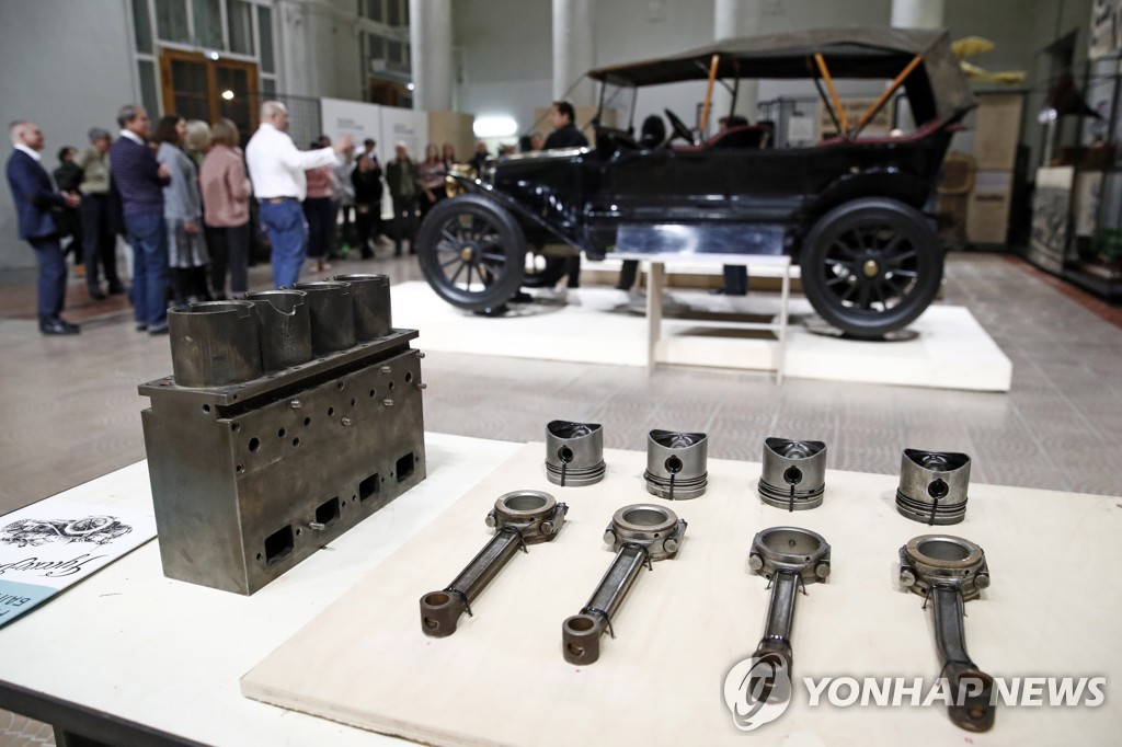 Exhibition of retro cars at Moscow's VDNKh exhibition center