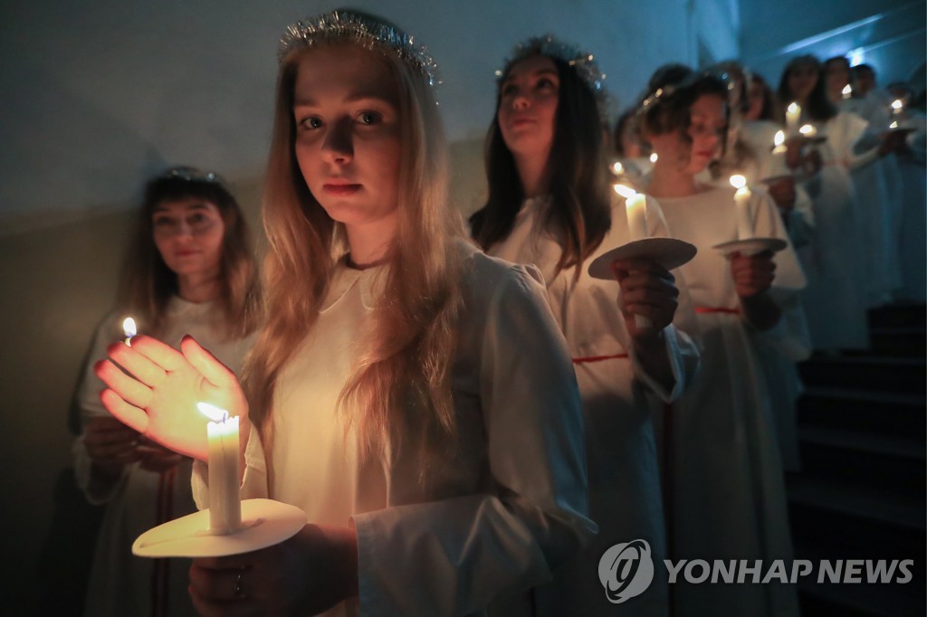 Celebration of Saint Lucy's Day in St Petersburg