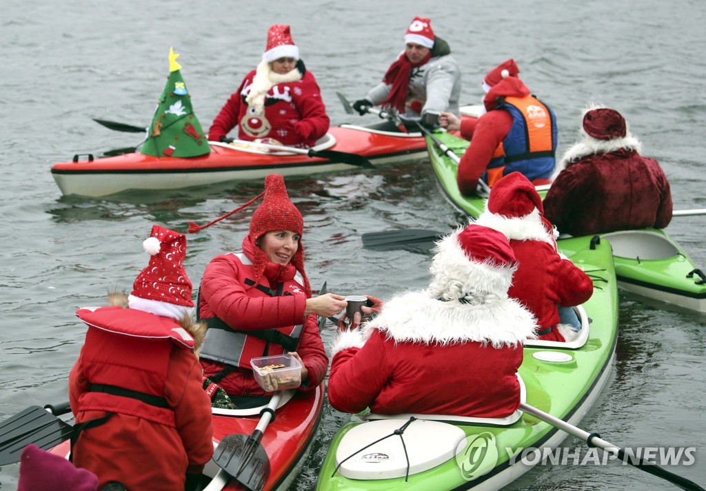 Santa Claus run in Minsk, Belarus