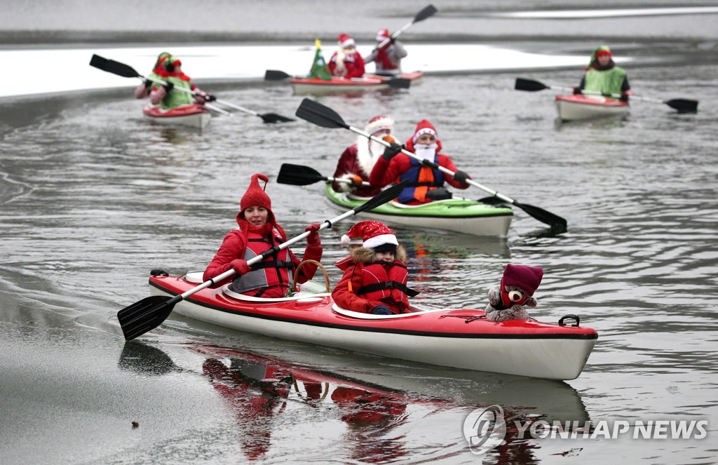 Santa Claus run in Minsk, Belarus