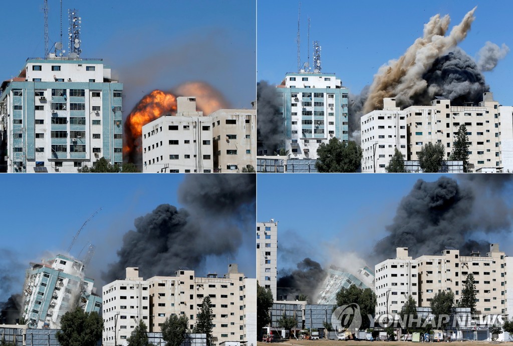 이스라엘군, 가자지구 외신 입주 건물 폭격…AP "충격과 공포" 