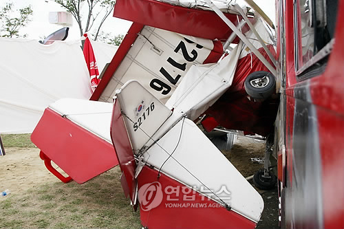 인천 도시축전 '경비행기 추락'