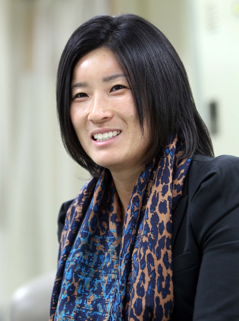 수줍게 웃는 박세리