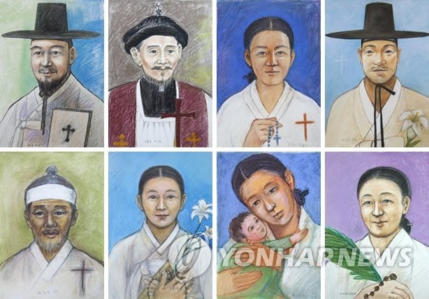 시복대상 천주교 순교자 124위 중 주요인물 초상화
