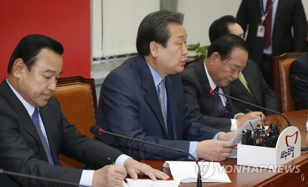 새누리당 김무성 대표가 22일 오전 국회에서 열린 최고위원회의에서 모두 발언을 하고 있다. (자료사진)