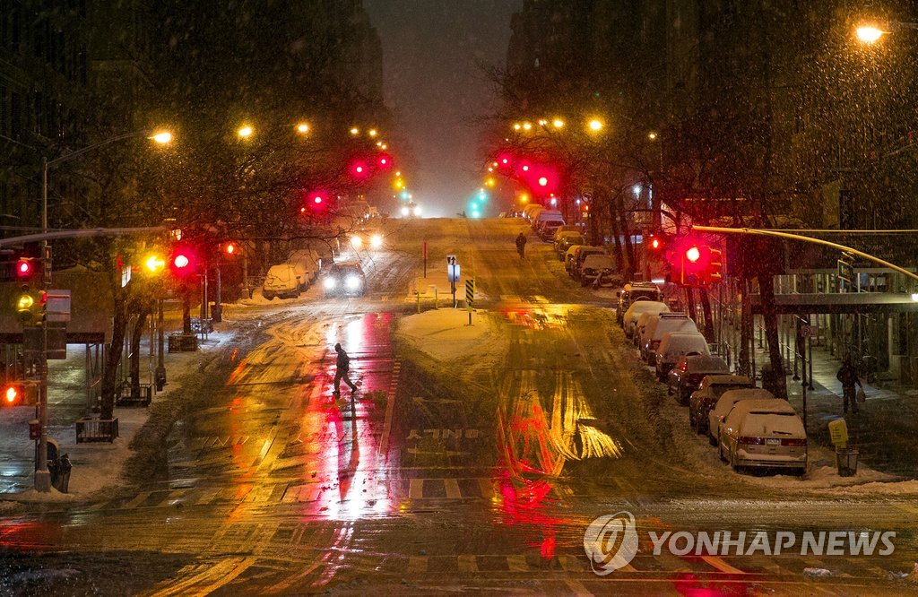 미 동북부 5개주 '눈폭풍'