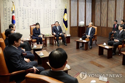 박 대통령, 여야 지도부 면담