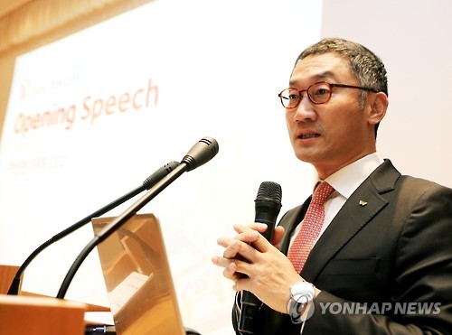CJ헬로비전 합병 후 추진 계획 설명하는 이인찬 대표