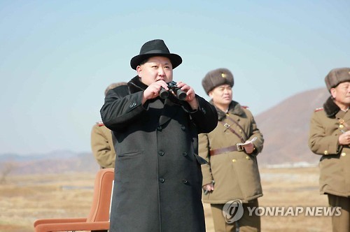 北김정은, 검열비행훈련 참관
