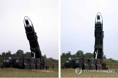 北, 중장거리 미사일 '화성-10' 시험발사 사진 공개