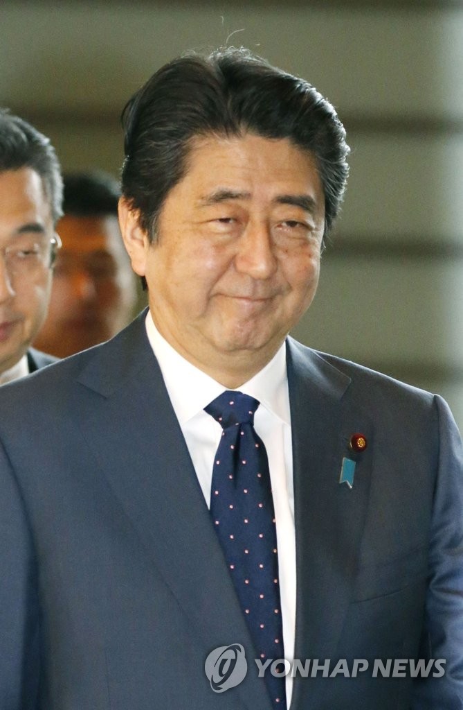 (도쿄 교도=연합뉴스 자료사진) 아베 신조(安倍晋三) 일본 총리