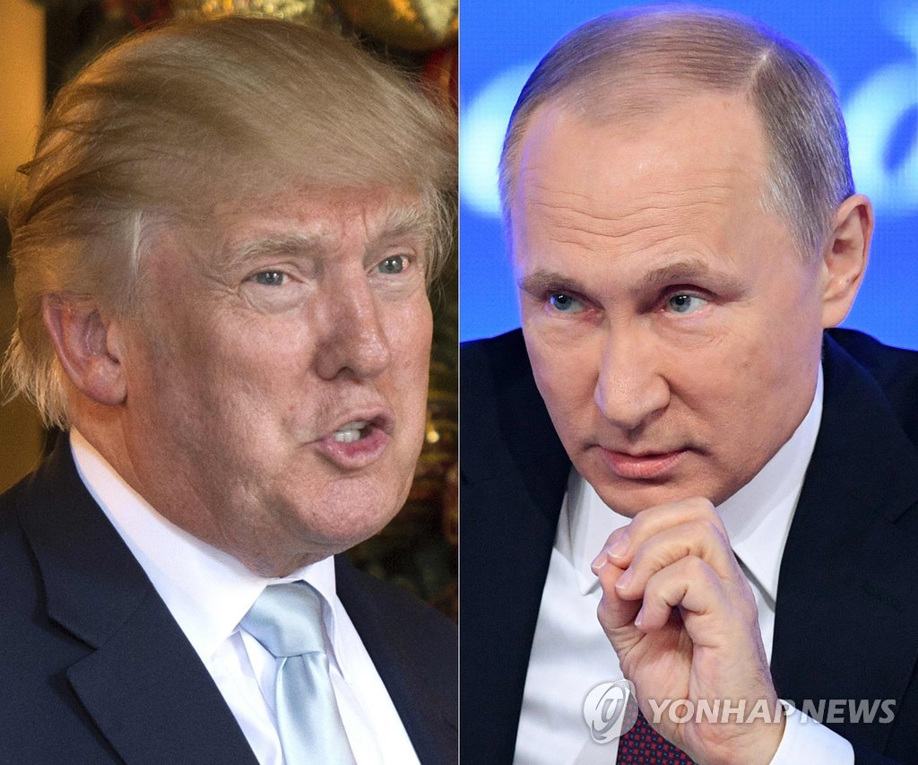 도널드 트럼프(왼쪽) 미국 대통령 당선인과 블라디 미르 푸틴 러시아 대통령