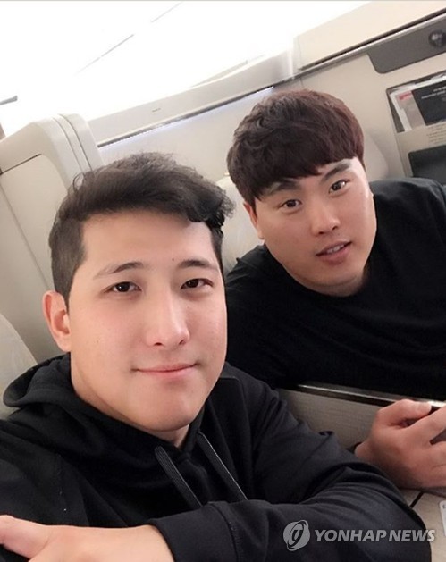 함께한 류현진.황재균