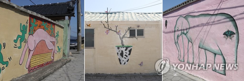 '지붕 없는 미술관' 울산 신화마을의 벽화