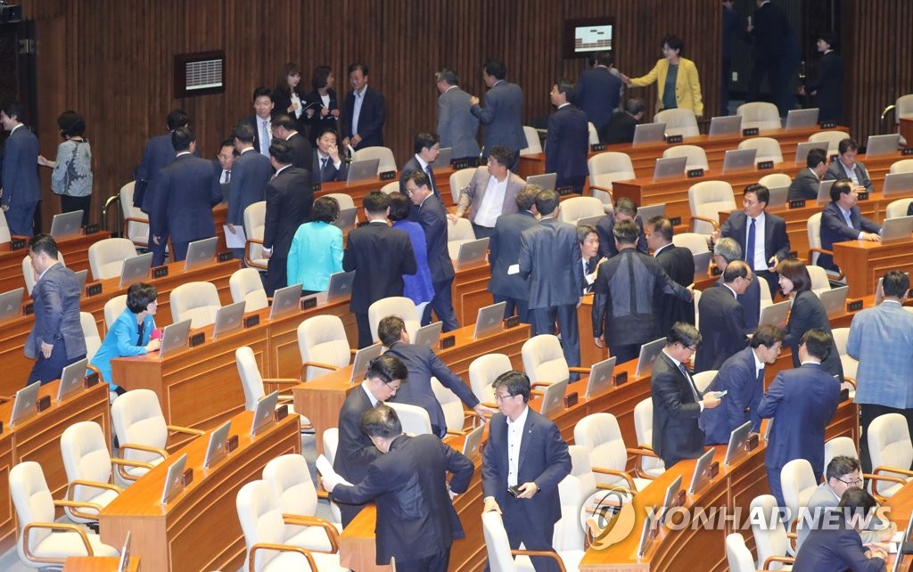 무산된 교섭단체 대표연설