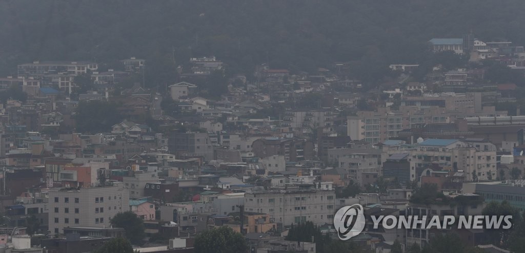 흐린 날씨 보이는 서울