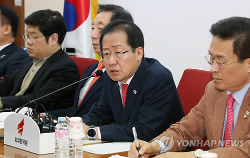 발언하는 홍준표 대표
