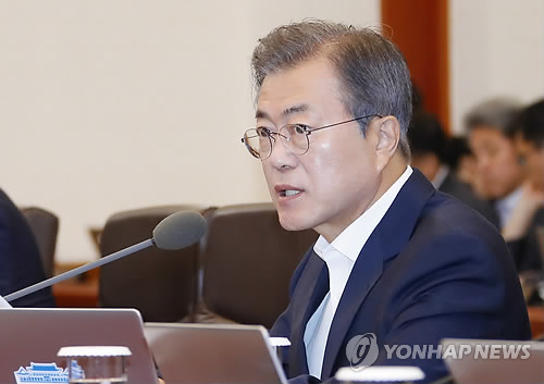 국무회의 발언하는 문 대통령