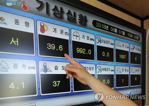 지난 8월1일 39.6도! 111년 만의 서울 최고기온