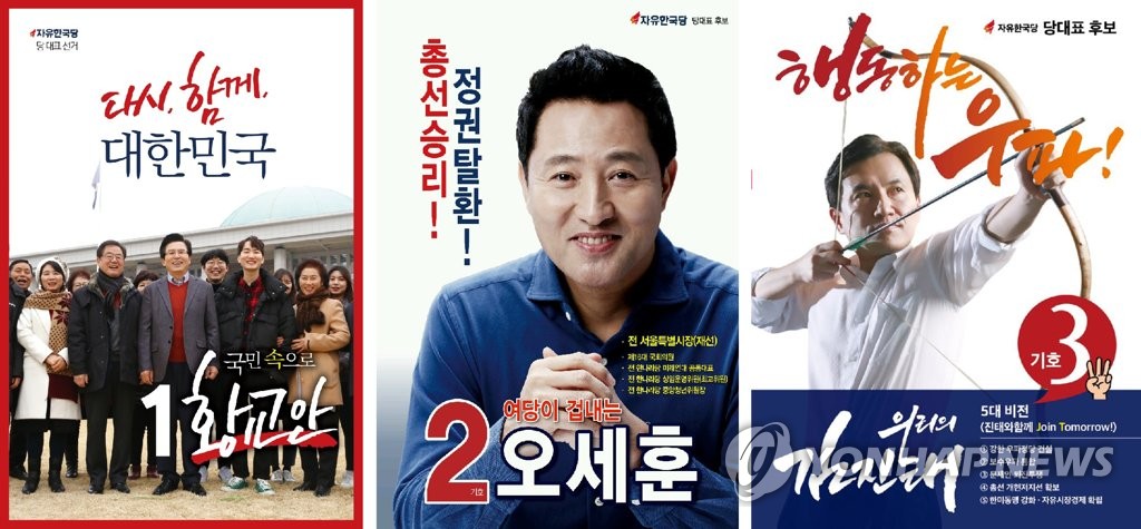 자유한국당 당 대표 후보 홍보물