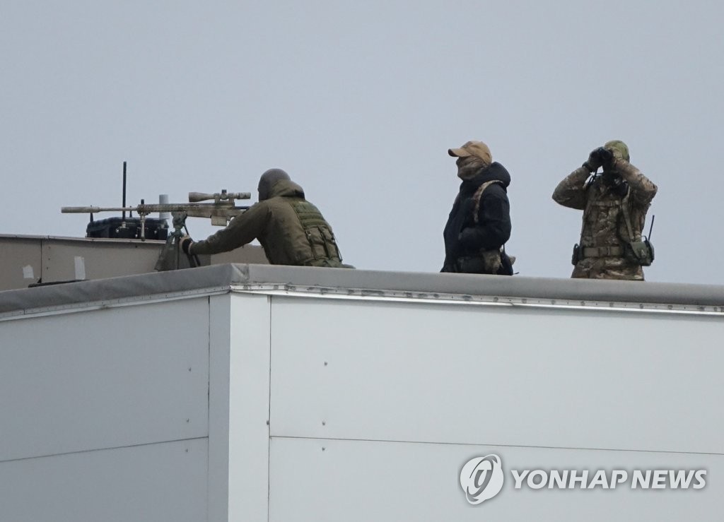 회담장에 배치된 저격수