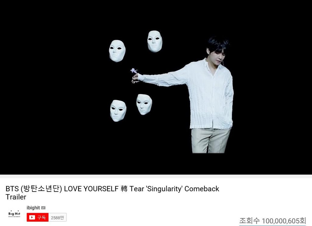 Singularity de BTS supera los 100 millones de visualizaciones en YouTube Singularity de BTS supera los 100 millones de visualizaciones en YouTube