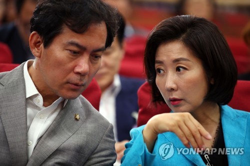 나경원(왼쪽)과 김영우