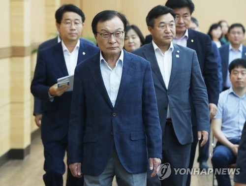 현장 최고위 참석하는 이해찬 대표