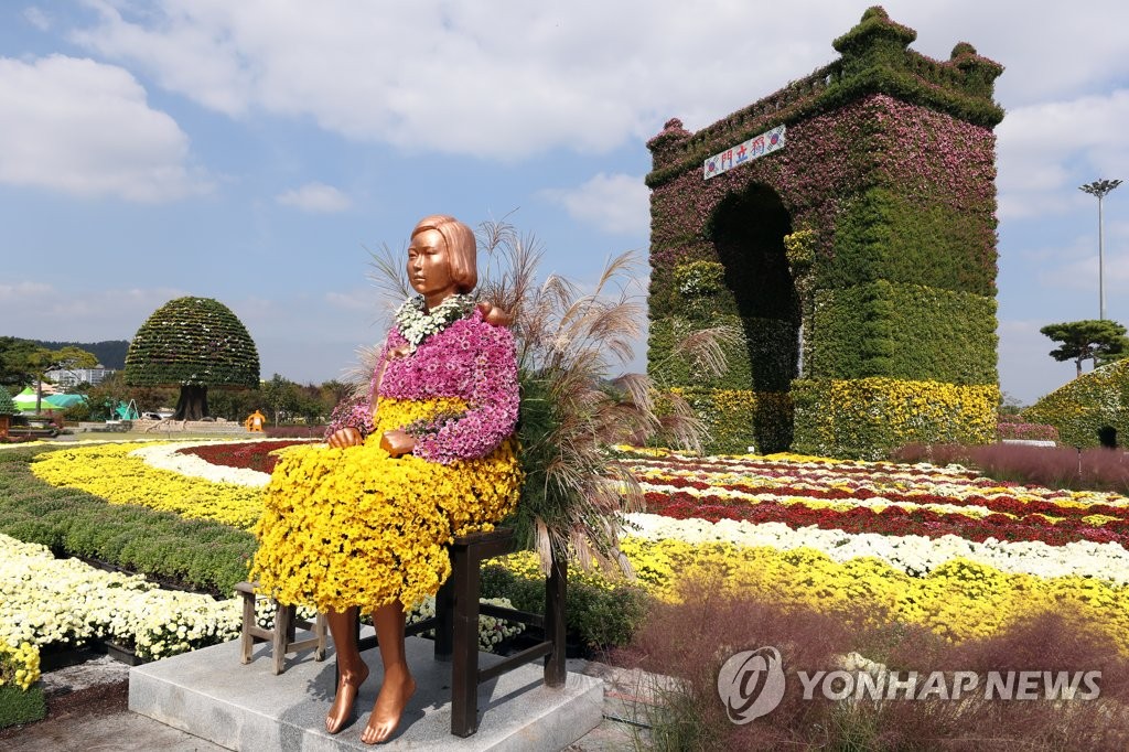 キクの花でおめかし キクの花でおめかし