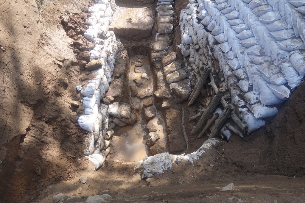 부여 가림성 북성벽 안쪽 집수지 발굴 착수